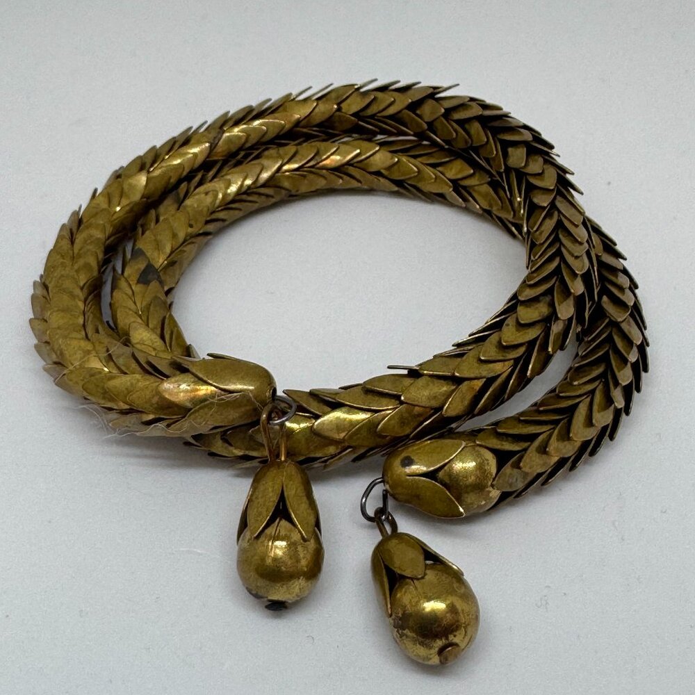 Vintage Coiled Gold colored Bracelet